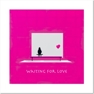 [AI Art] Waiting for love, Minimal Art Style Posters and Art